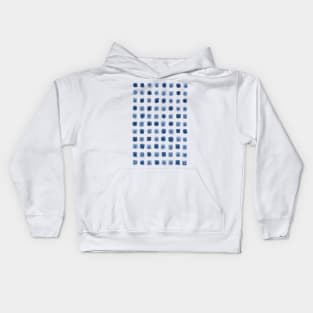 Abstract geometrical blue pattern Kids Hoodie